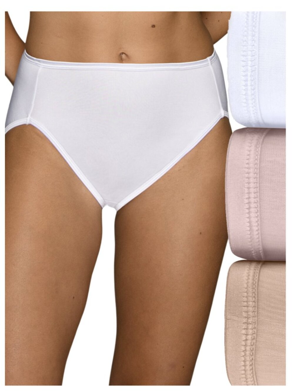 Vanity Fair Lingerie Women's Illumination Hi-Cut Panties Pack Of 3 8/XL NWOT